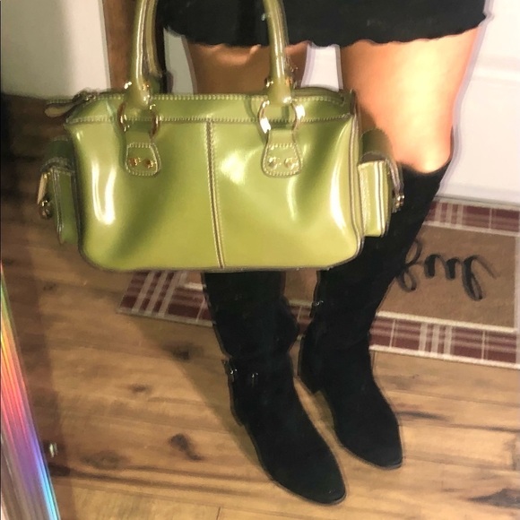 Madison & Max Vintage Purse Olive Green - Picture 2 of 9